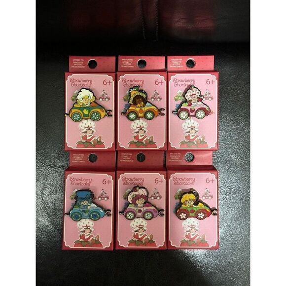 Loungefly Strawberry Shortcake and Friends Train Enamel Pin COMPLETE SET of 6